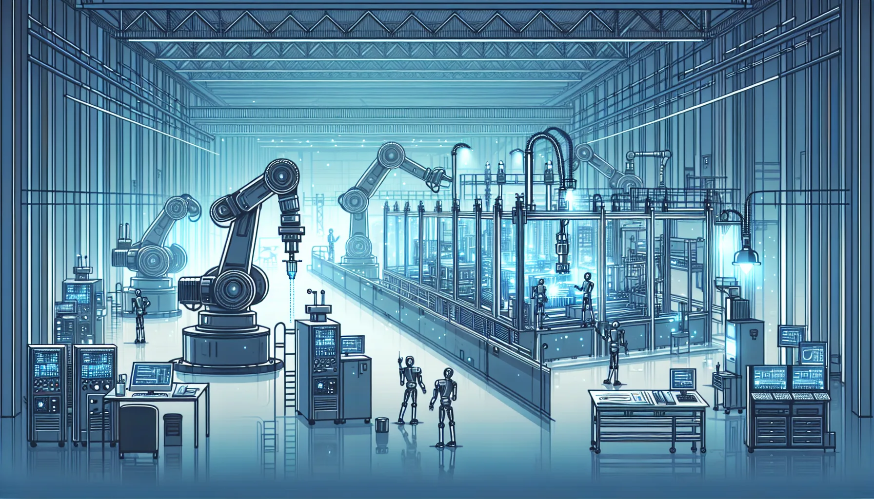 Illustration for M2M for Supply Chain Optimization: End-to-End Visibility - Industry 4.0 and Manufacturing concept visualization